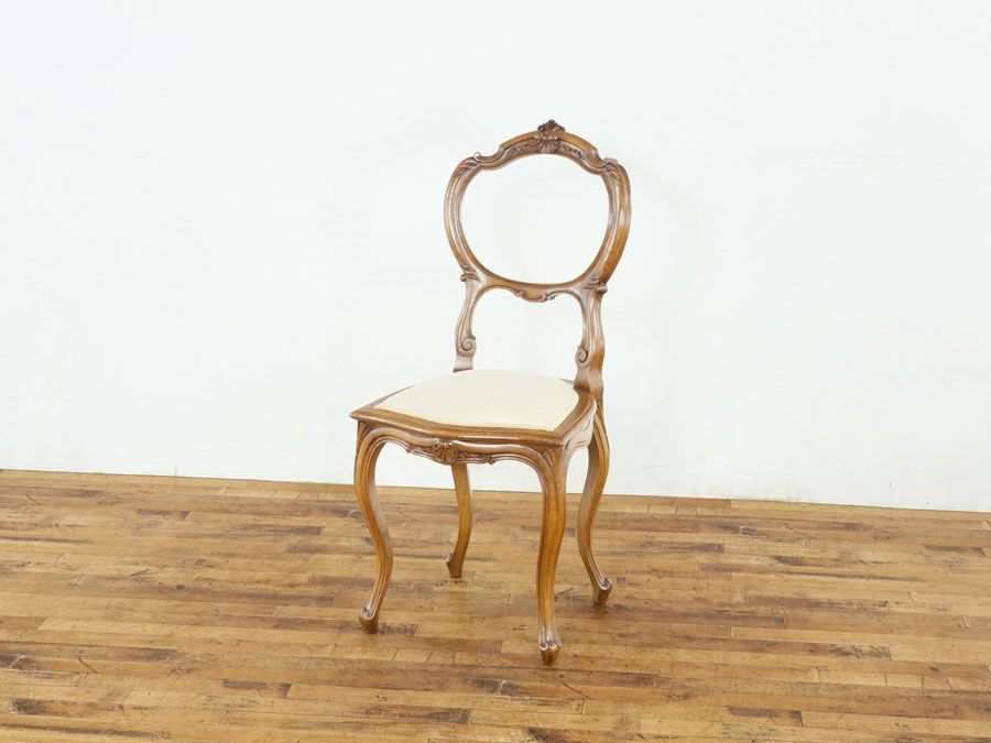 アンティーク張替済 ルイ15世チェア 65035a