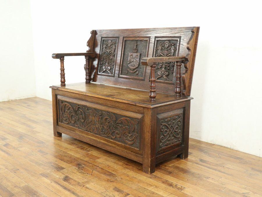 アンティーク家具モンクスベンチ 59707