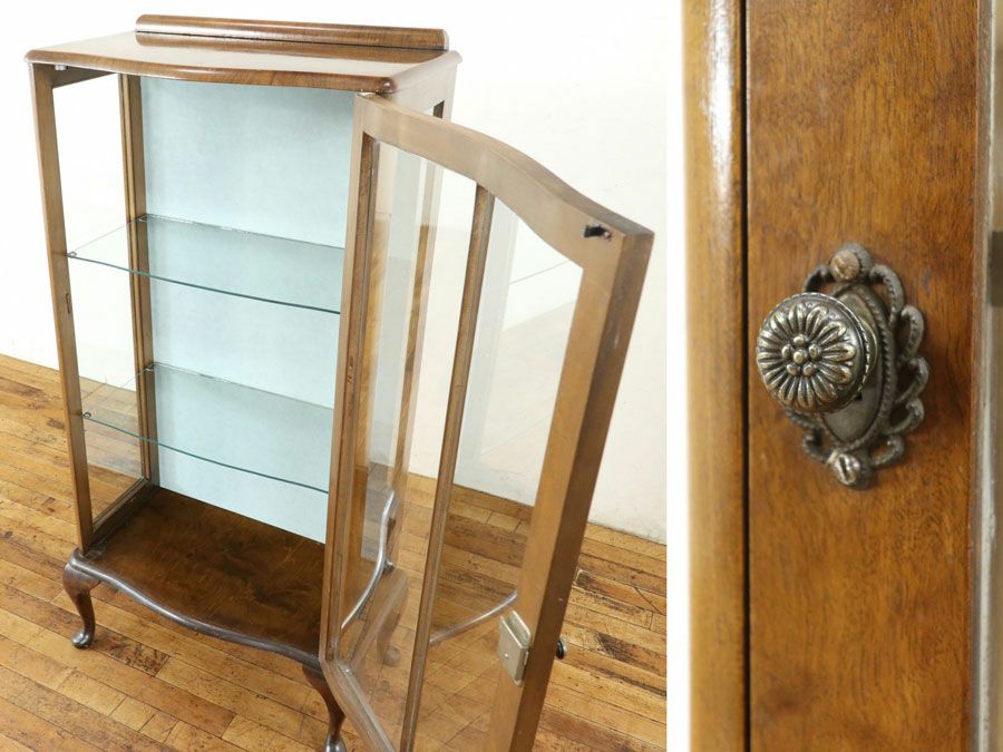 アンティーク家具 張替済ショーケース 59597