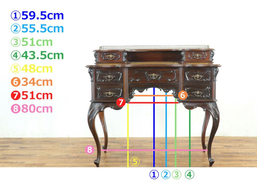 アンティーク家具 ヴィクトリアンデスク 59797