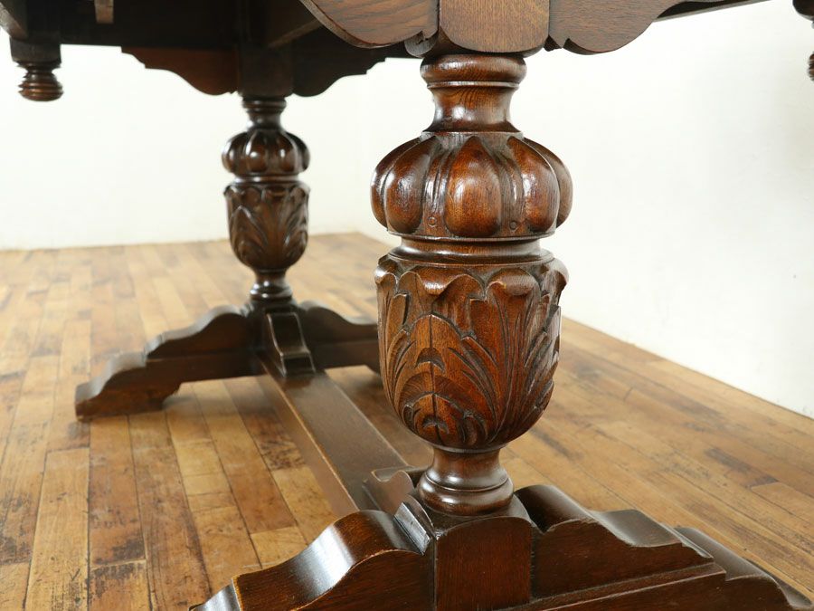 英国アンティークドローリーフテーブル 59896