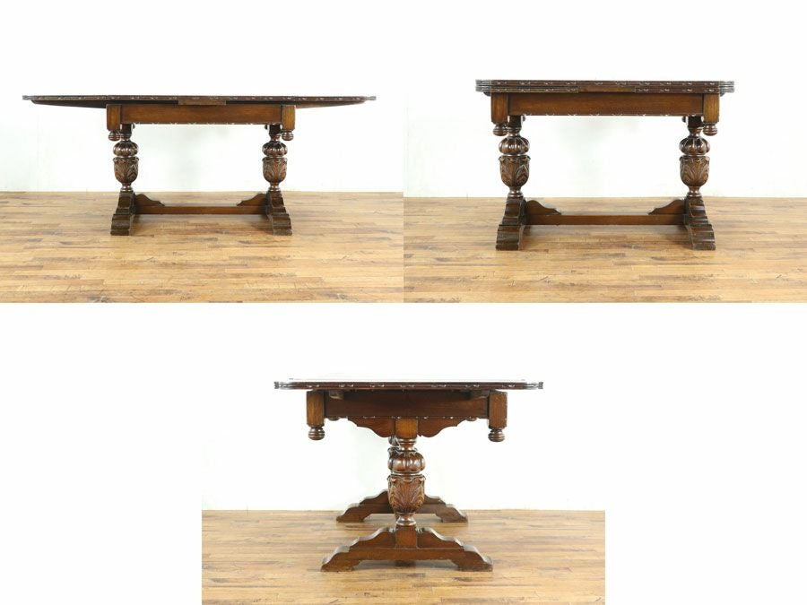 英国アンティークドローリーフテーブル 59896