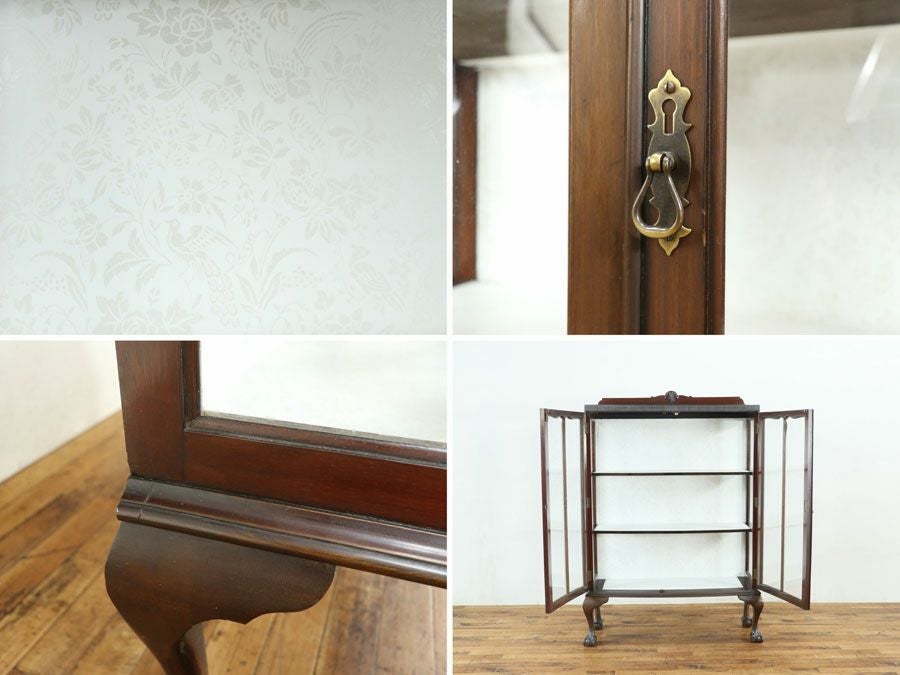 イギリスアンティーク張替済ショーケース 59522