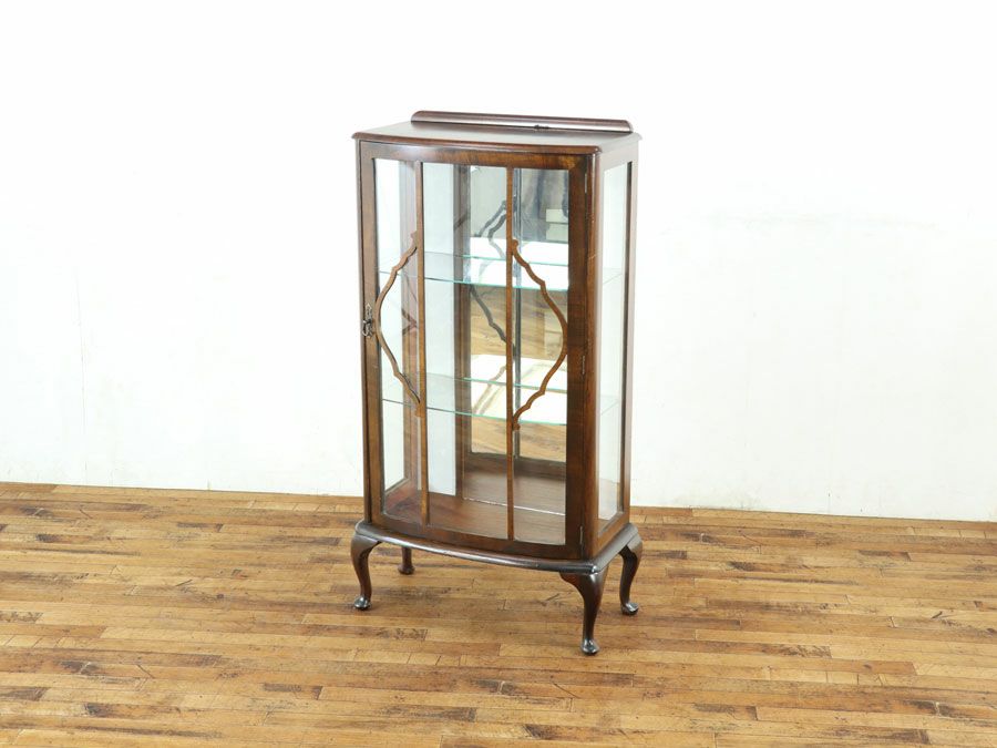 イギリスアンティーク張替済ショーケース 59682