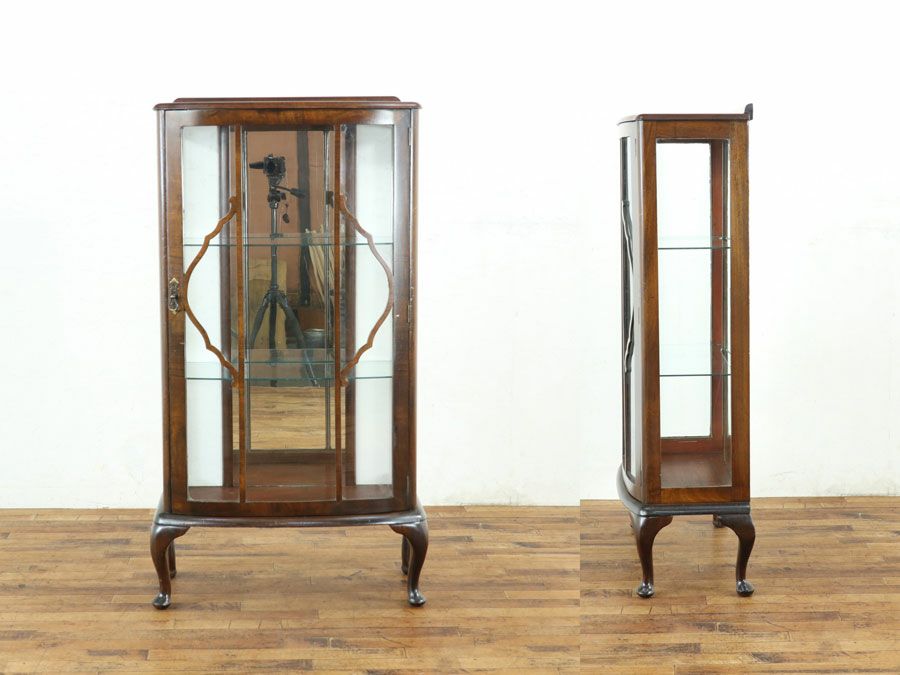 イギリスアンティーク張替済ショーケース 59682