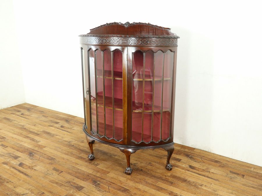 イギリスアンティーク張替済ショーケース 59893