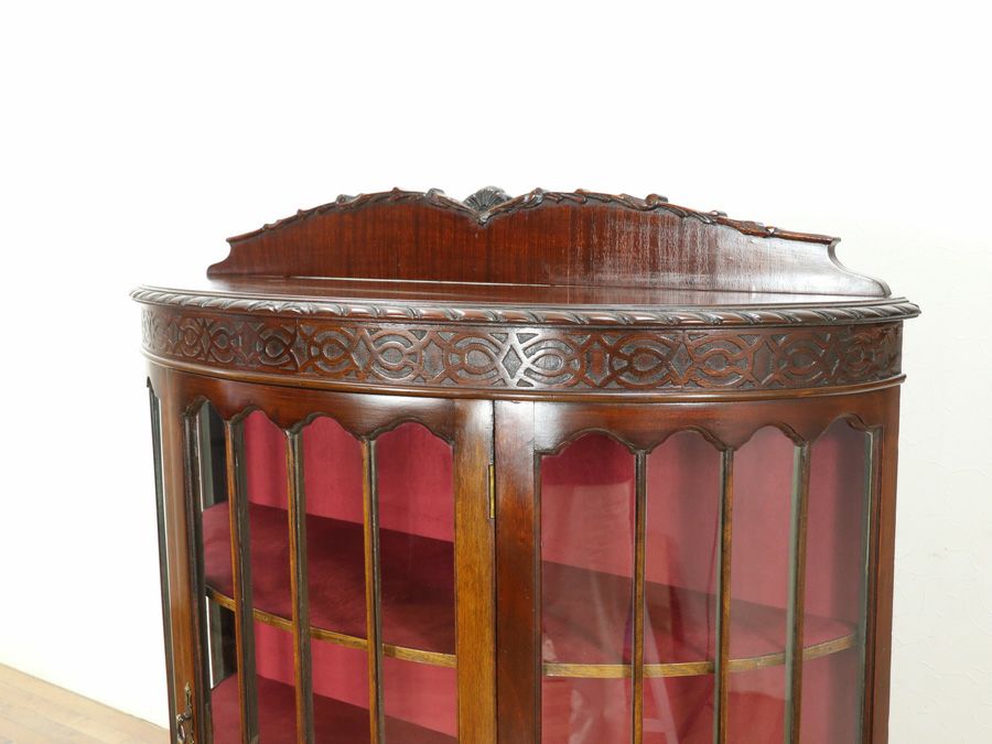 イギリスアンティーク張替済ショーケース 59893