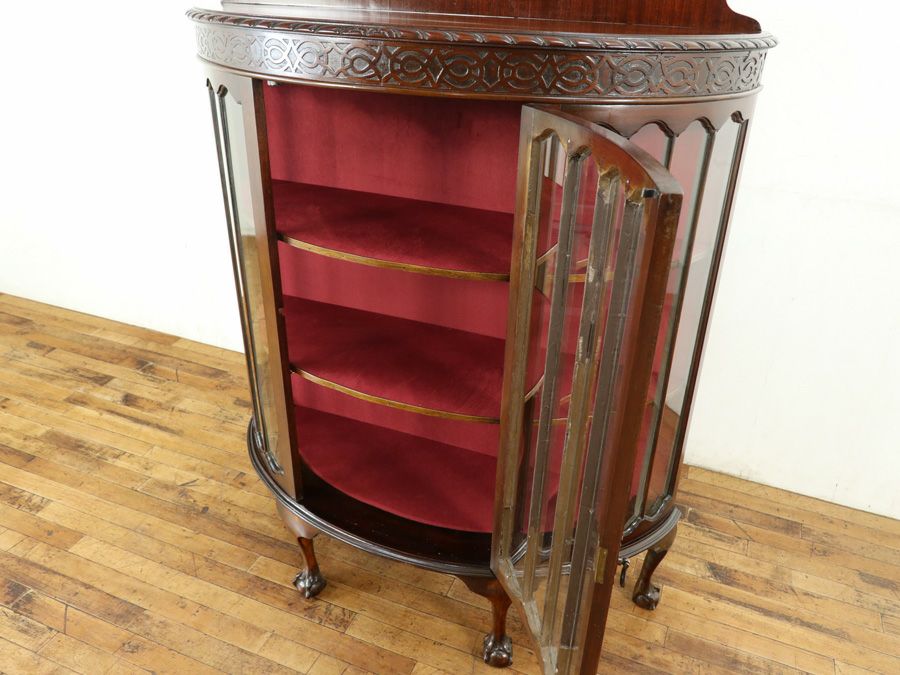 イギリスアンティーク張替済ショーケース 59893