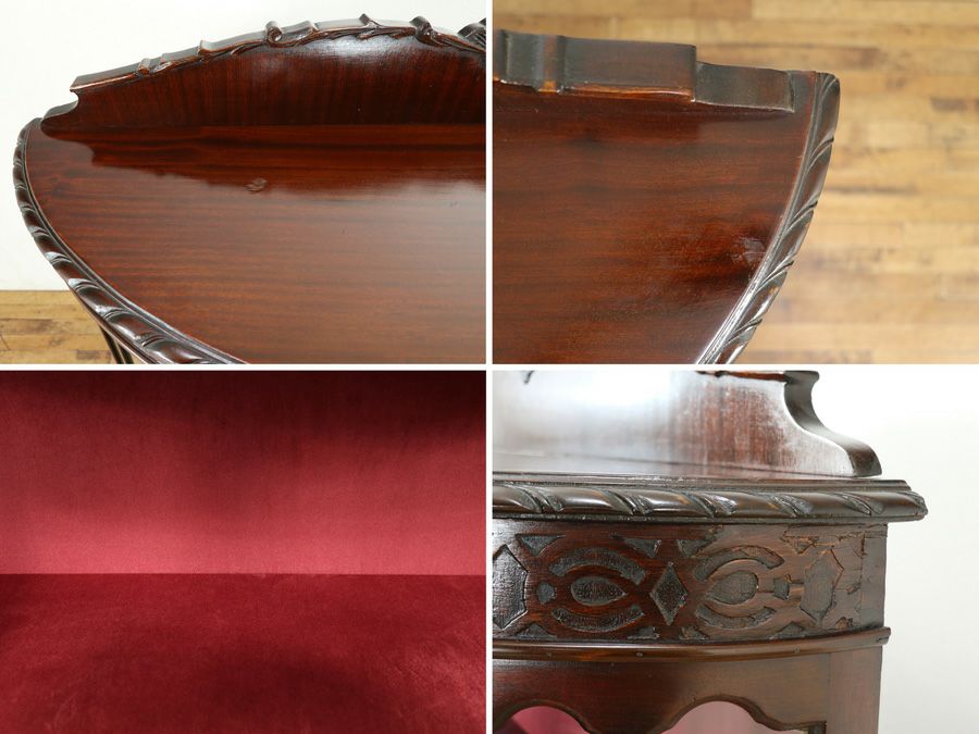 イギリスアンティーク張替済ショーケース 59893