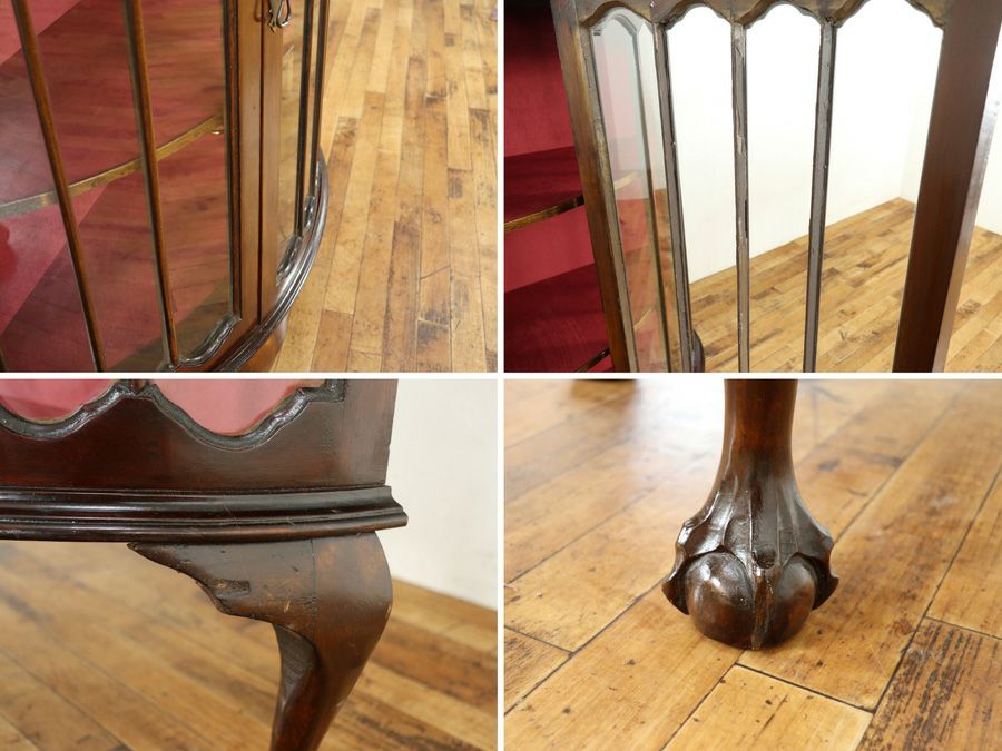 イギリスアンティーク張替済ショーケース 59893