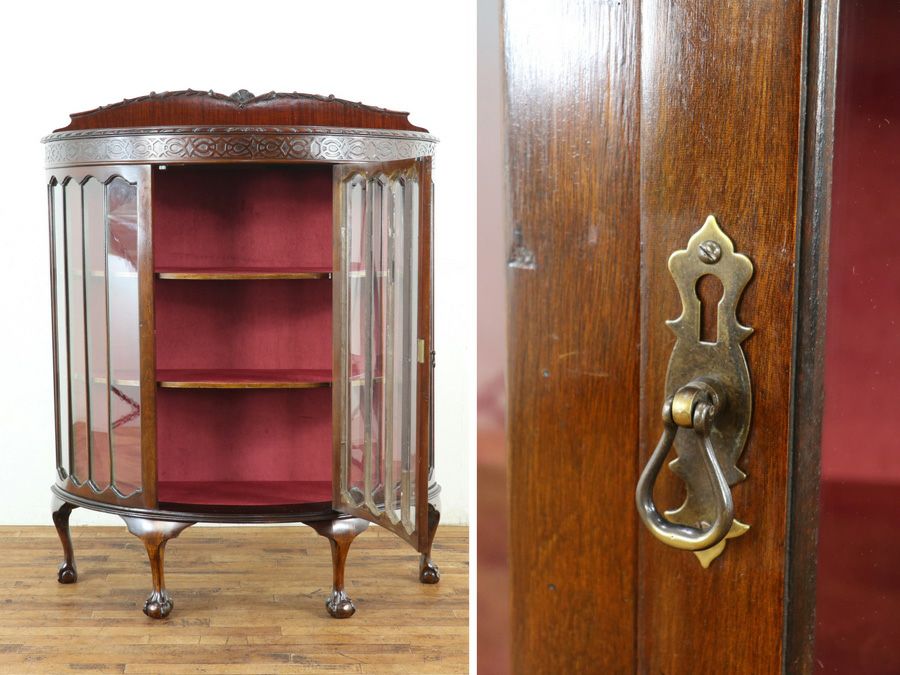 イギリスアンティーク張替済ショーケース 59893