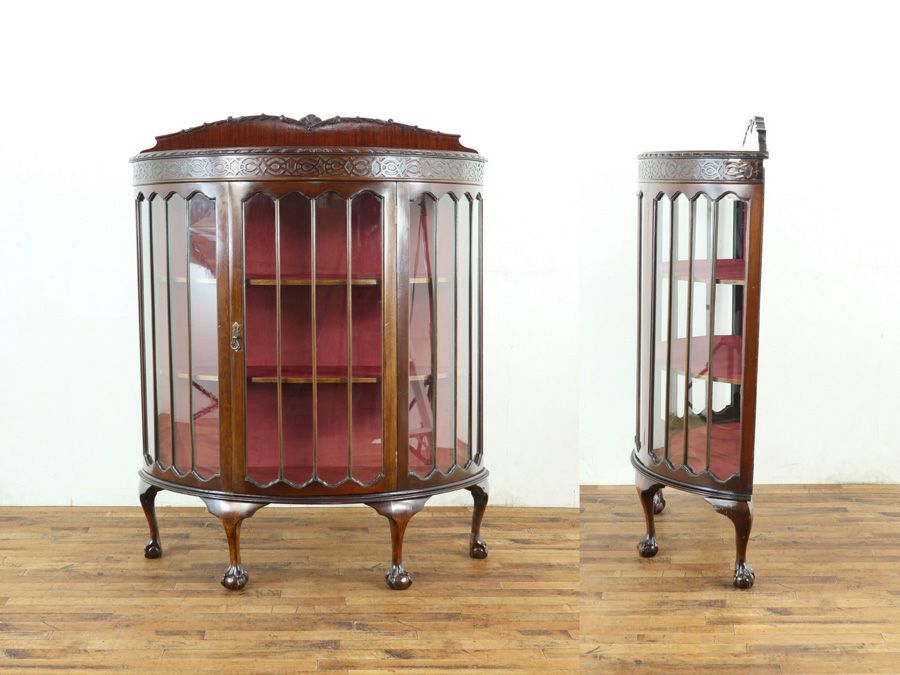 イギリスアンティーク張替済ショーケース 59893