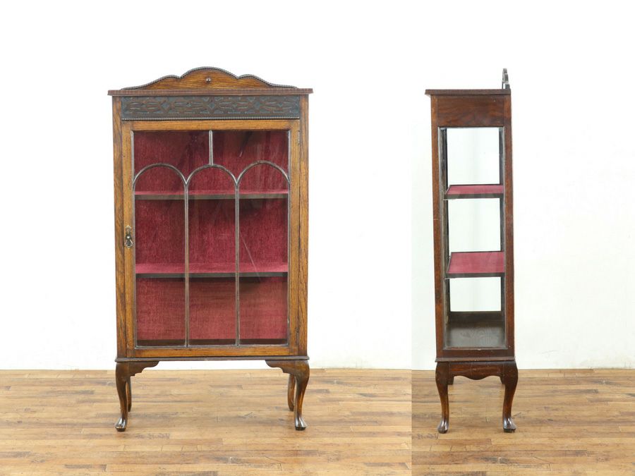 イギリスアンティーク張替済ショーケース 59718