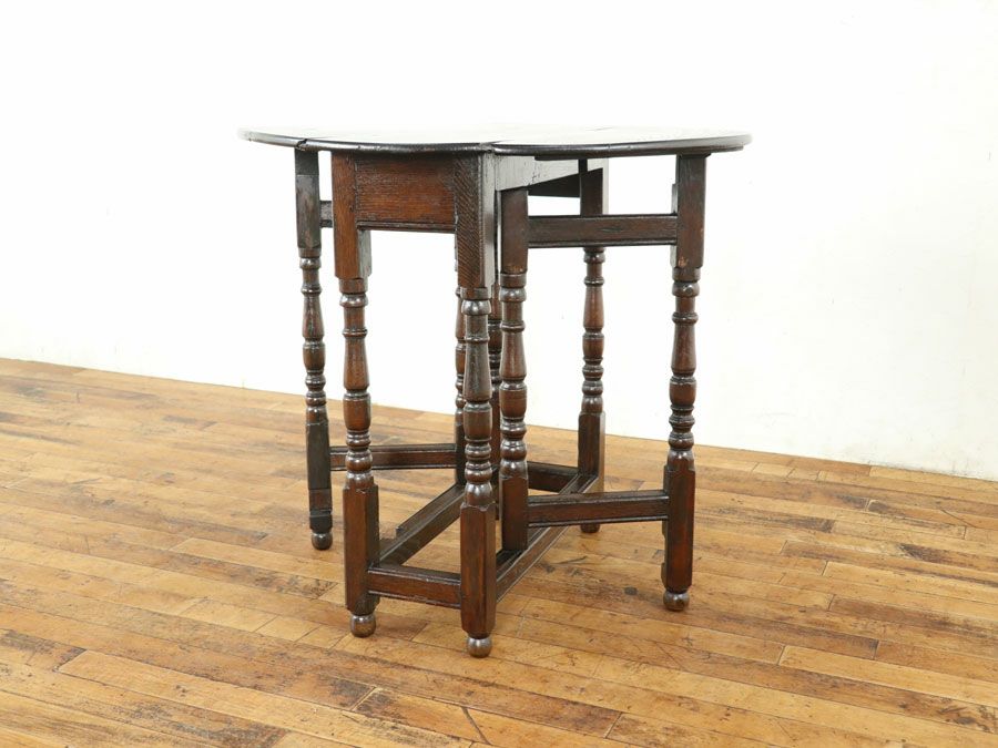 英国アンティークゲートレッグテーブル 59595