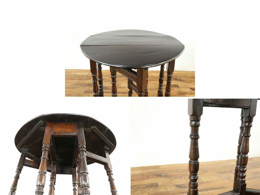 英国アンティークゲートレッグテーブル 59595