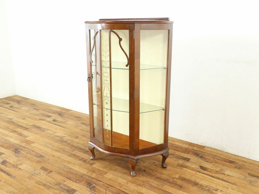 イギリスアンティーク張替済ショーケース 59640
