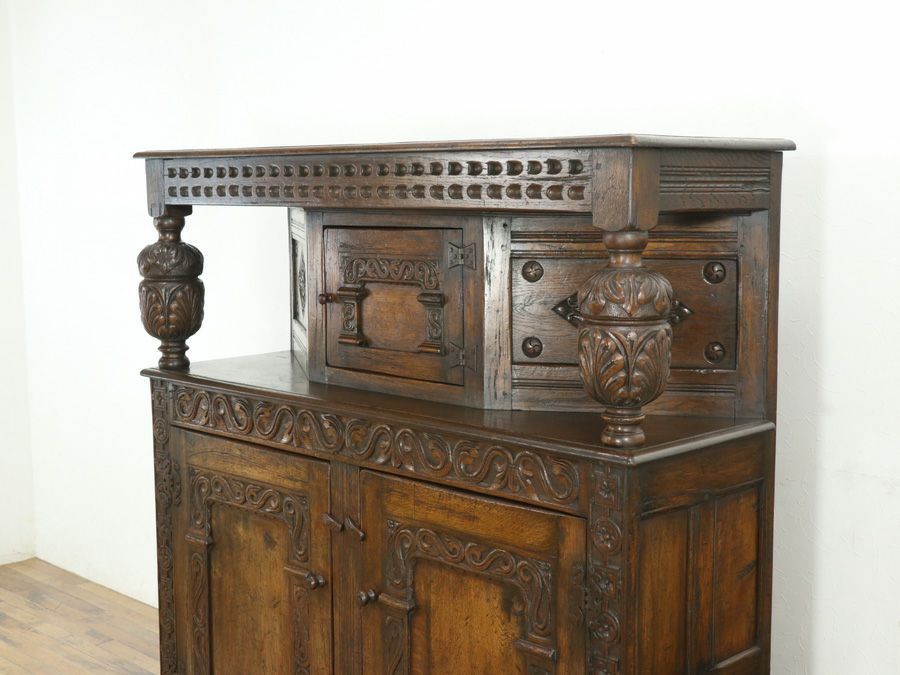 英国アンティークコートカップボード 80055