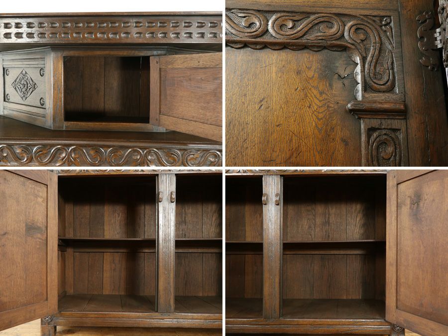 英国アンティークコートカップボード 80055