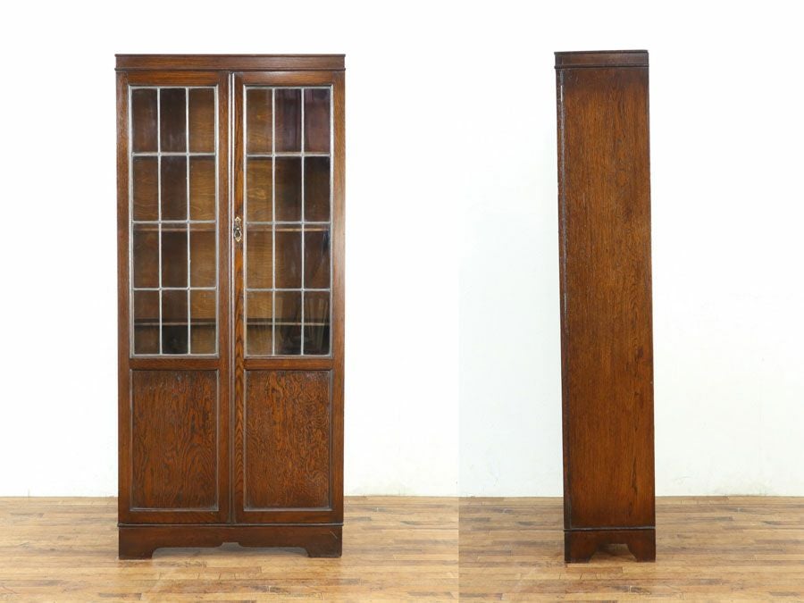 細身サイズのメリット ステンドグラスも魅力 ブックケース 80081