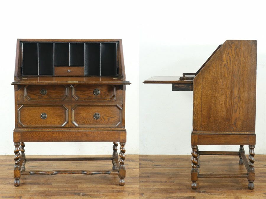 イギリスアンティーク家具ビューロー 80188