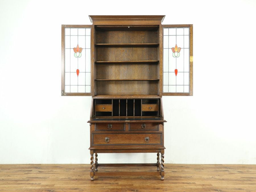 イギリスアンティークブックビューロー 80148