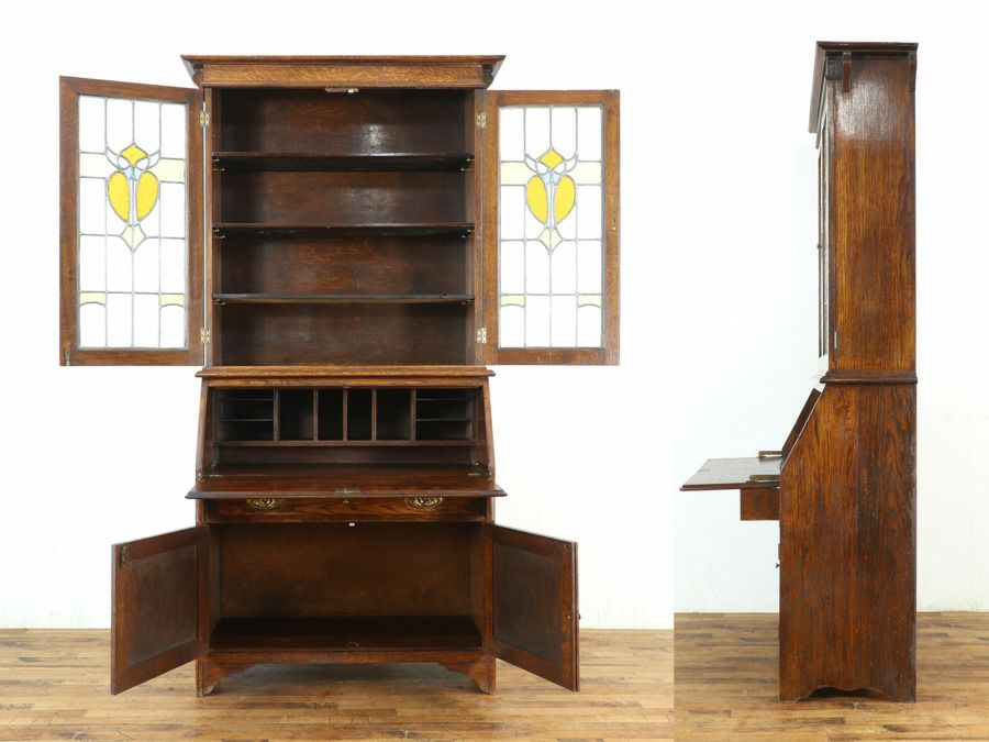 イギリスアンティークブックビューロー 80032