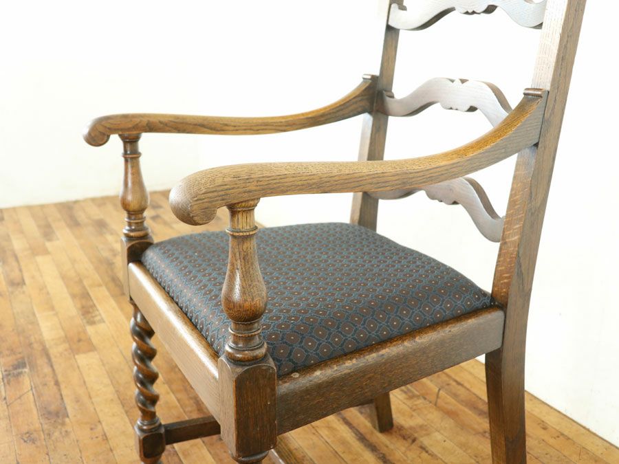 アンティーク家具張替済アームチェア 80172
