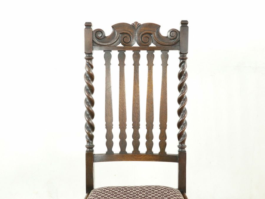 イギリスアンティーク 張替済チェア*4 80201