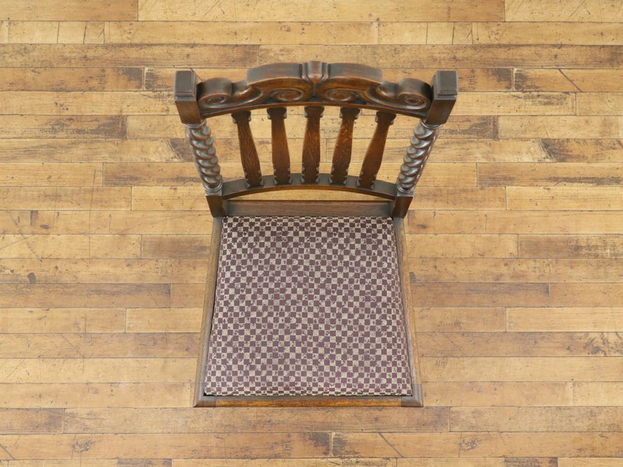 イギリスアンティーク 張替済チェア*4 80201