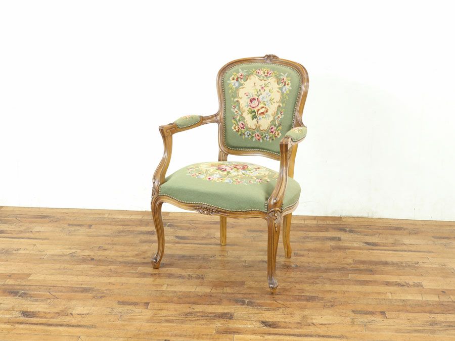 アンティーク プチポワンアームチェア 65105