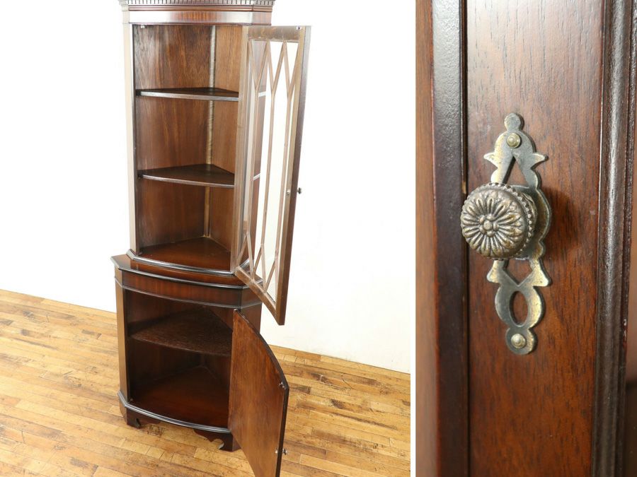 アンティーク家具 コーナーキャビネット 59578