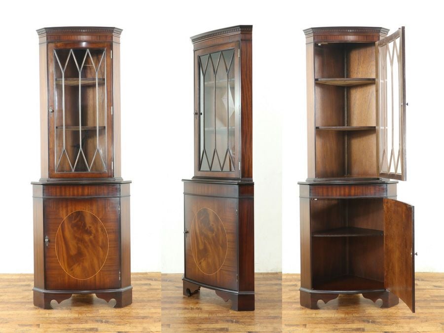 アンティーク家具 コーナーキャビネット 59578