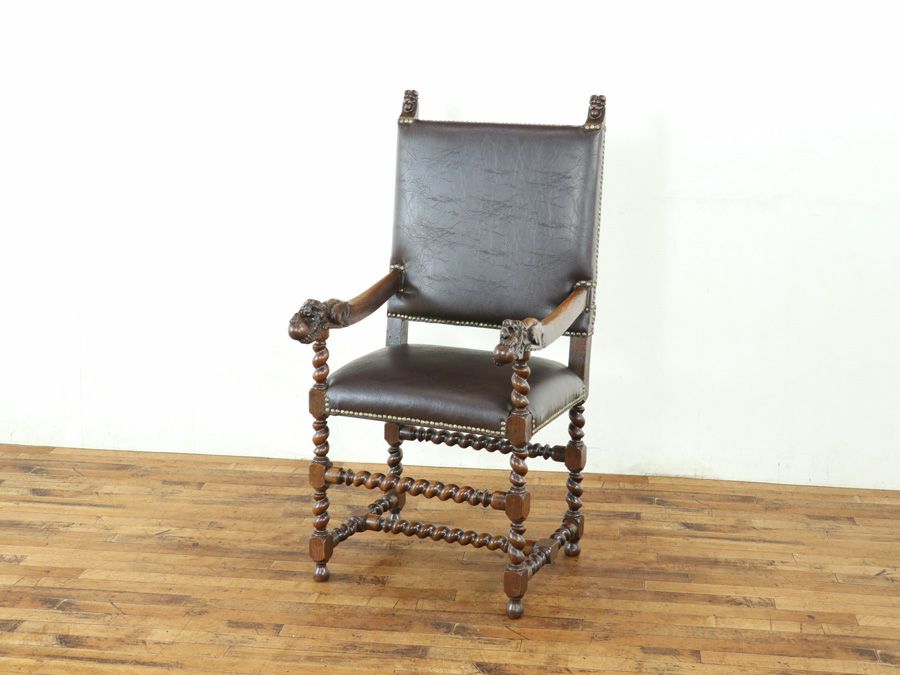 アンティーク家具 張替済アームチェア 70573