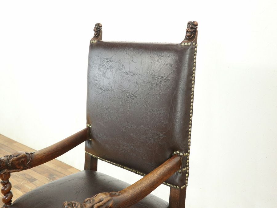 アンティーク家具 張替済アームチェア 70573