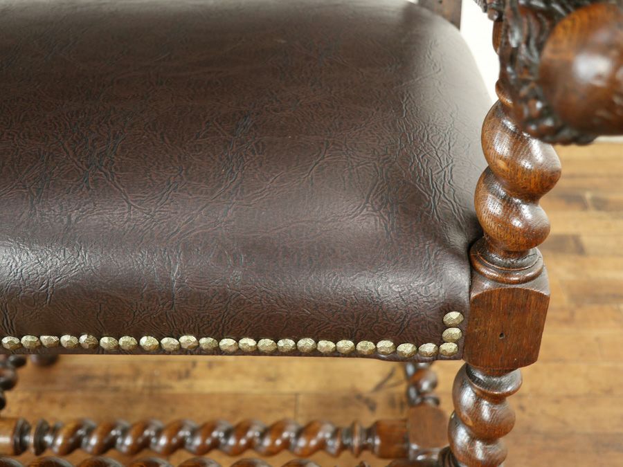 アンティーク家具 張替済アームチェア 70573