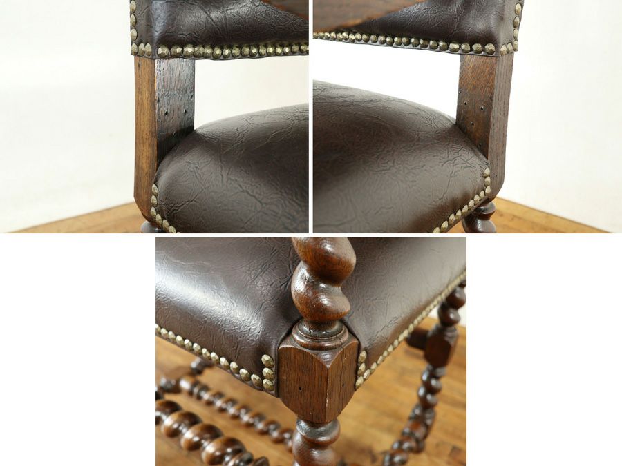 アンティーク家具 張替済アームチェア 70573