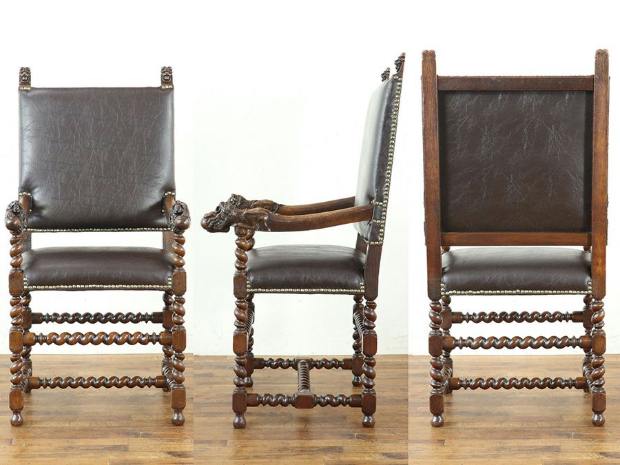 アンティーク家具 張替済アームチェア 70573