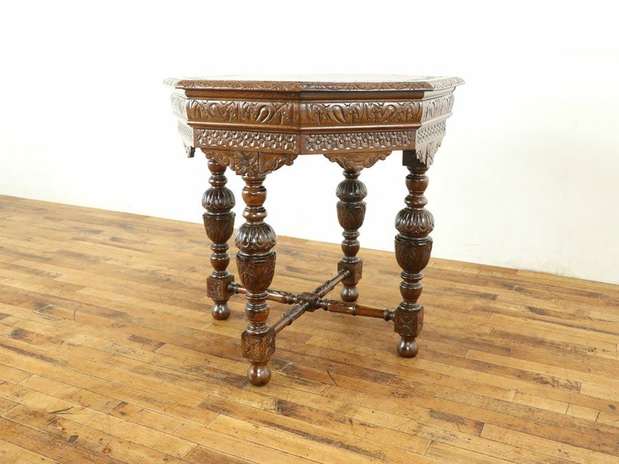 アンティーク家具 八角テーブル 65268