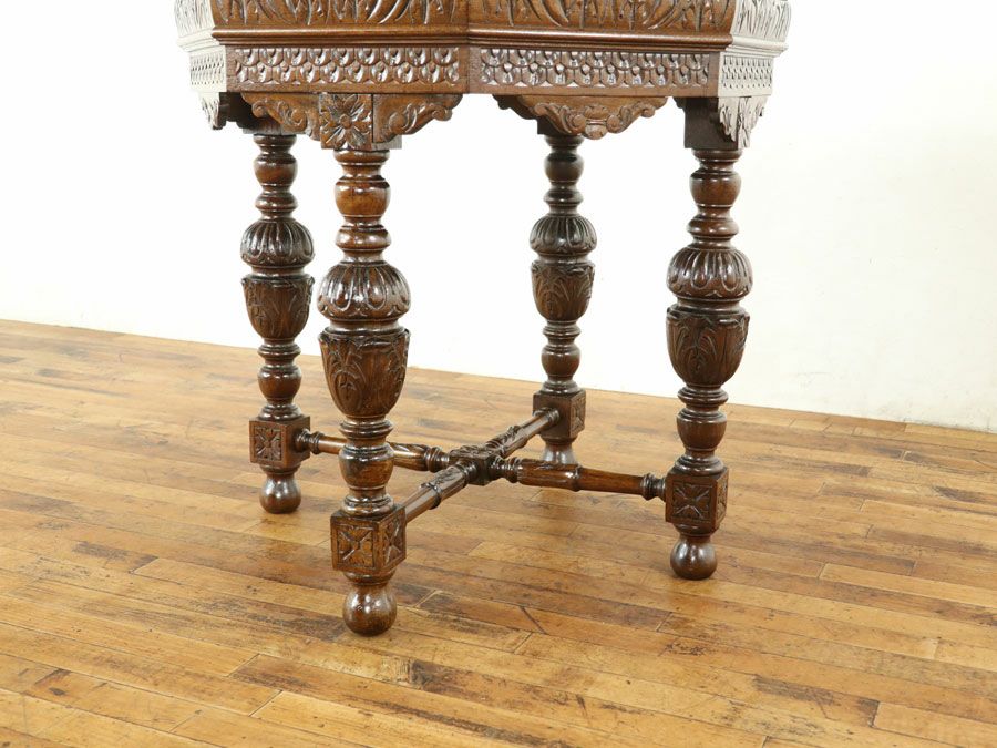 アンティーク家具 八角テーブル 65268