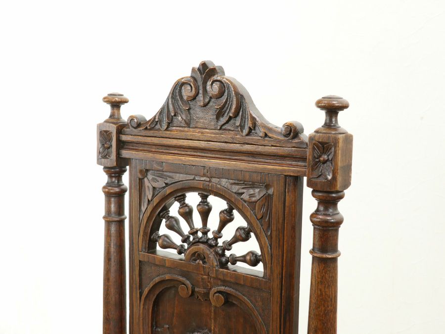 美しいデザインと細やかな彫刻 1910年頃 フランスアンティーク家具 チェア 65259c