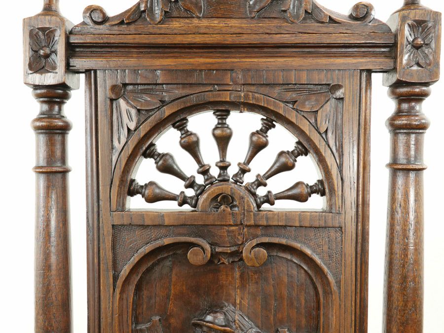 美しいデザインと細やかな彫刻 1910年頃 フランスアンティーク家具 チェア 65259c