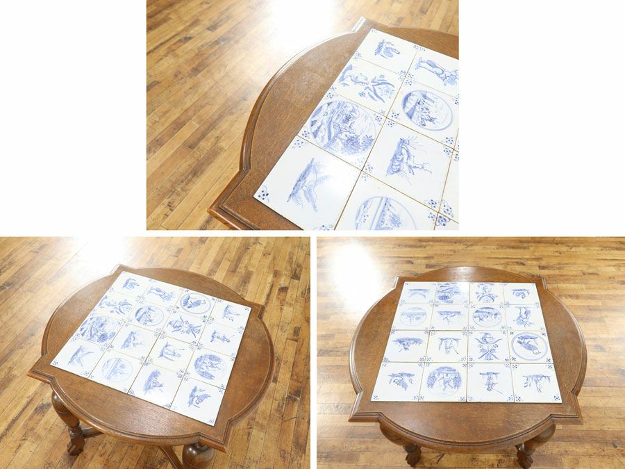 アンティーク家具 タイルテーブル 65281