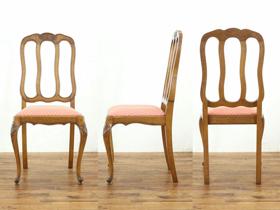 アンティーク張替済ダイニングチェア 65290