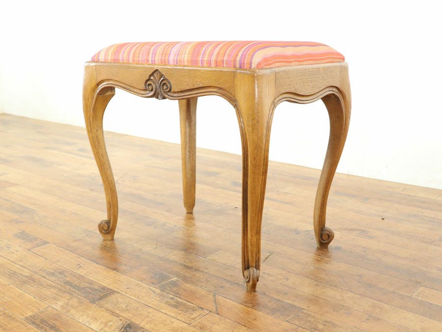 アンティーク家具 張替済スツール 65220