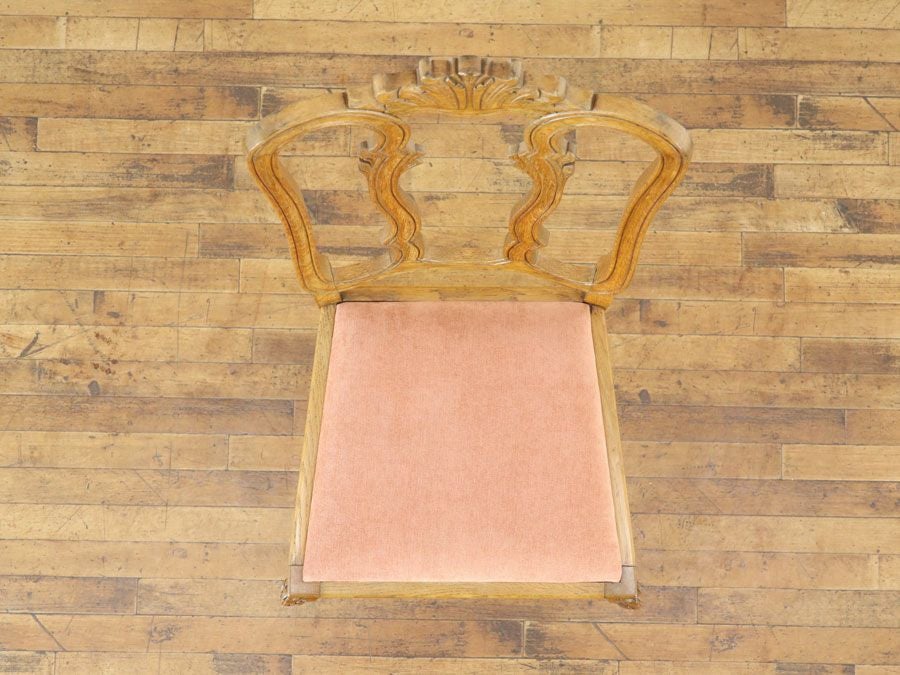 アンティーク 張替済ダイニングチェア 65323a