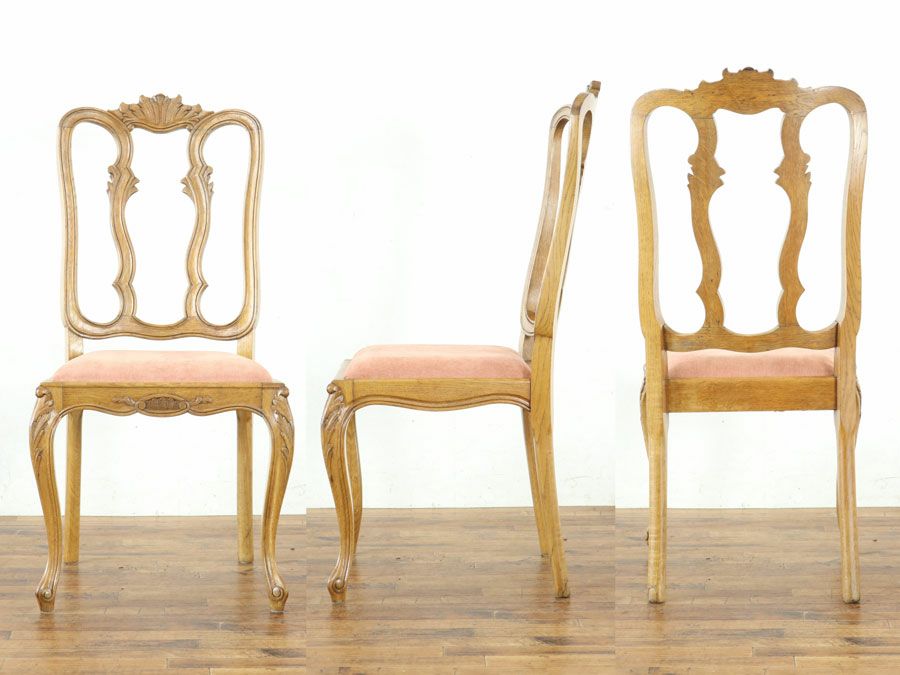 アンティーク 張替済ダイニングチェア 65323a