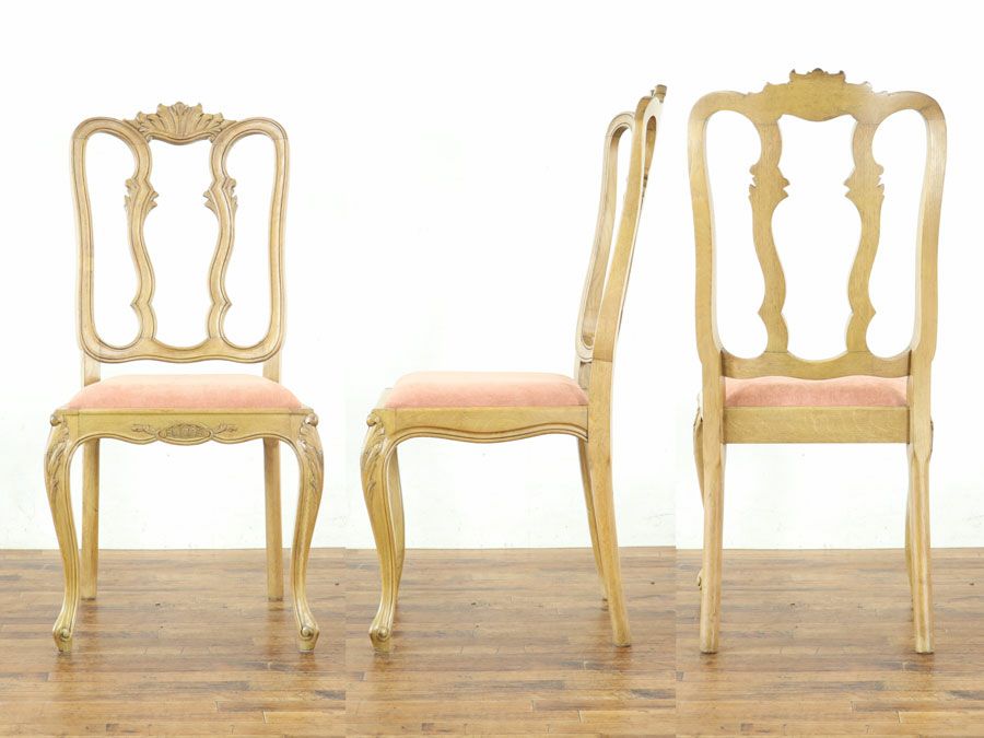 アンティーク 張替済ダイニングチェア 65323c