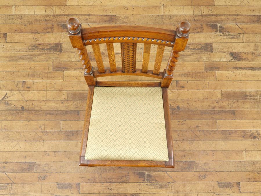 アンティーク家具 張替済ダイニングチェア 80039