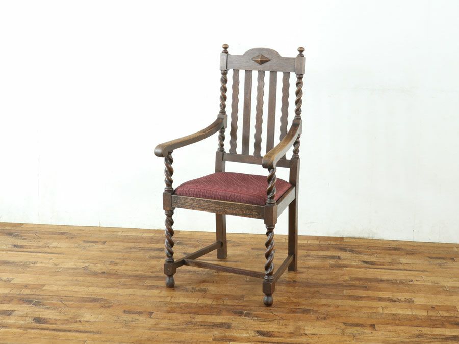 アンティーク家具 張替済アームチェア 80173