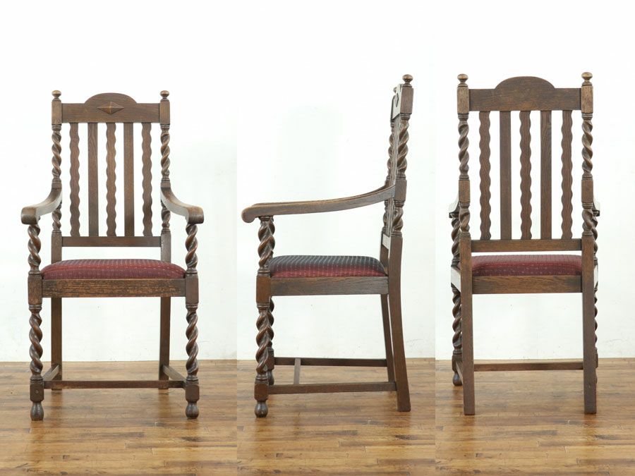 アンティーク家具 張替済アームチェア 80173